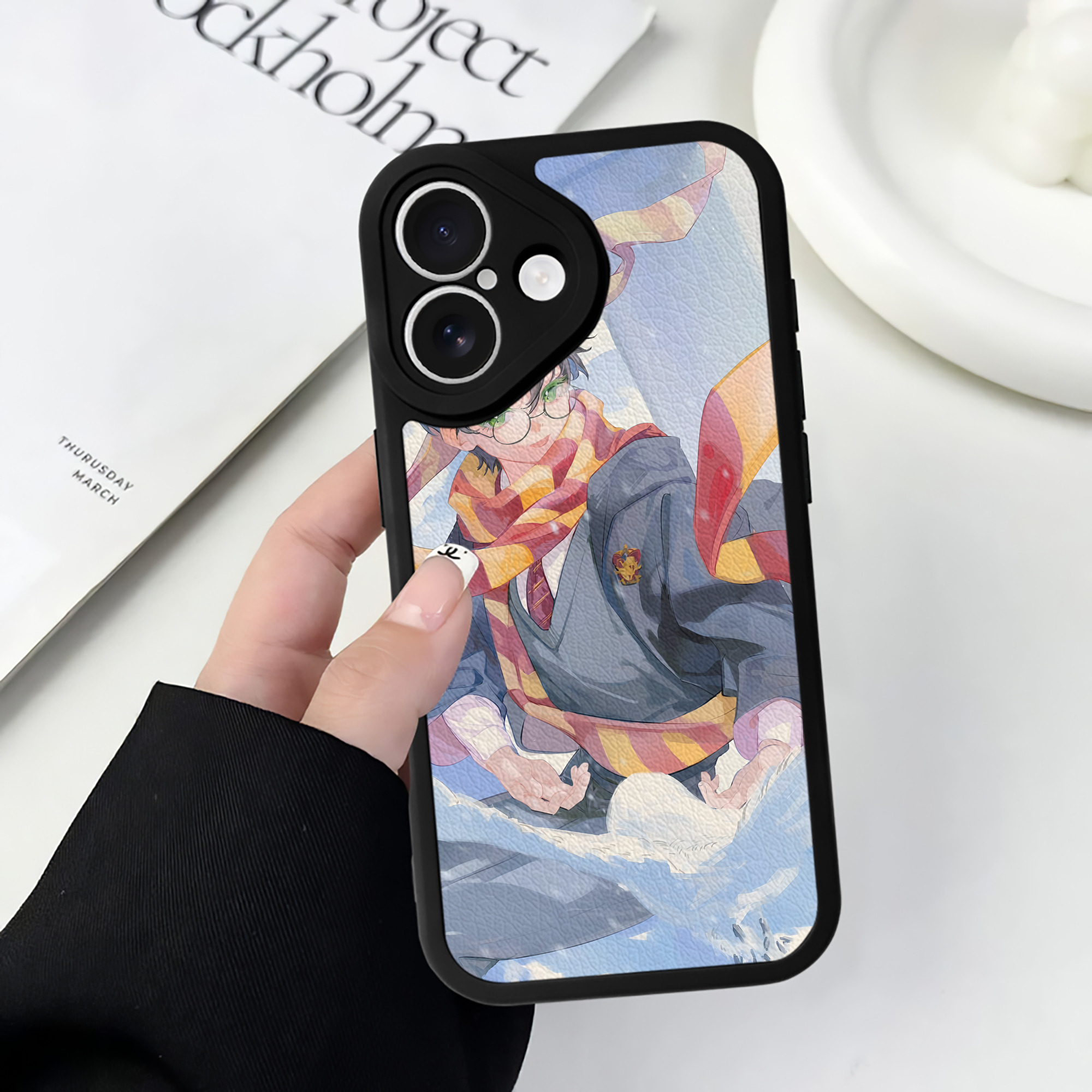 （画像用） Harry Potter ハリー・ポッターシリーズ 【iPhone 16シリーズ対応】シリコンスマホケース（レザー調） 材質：シリコン
